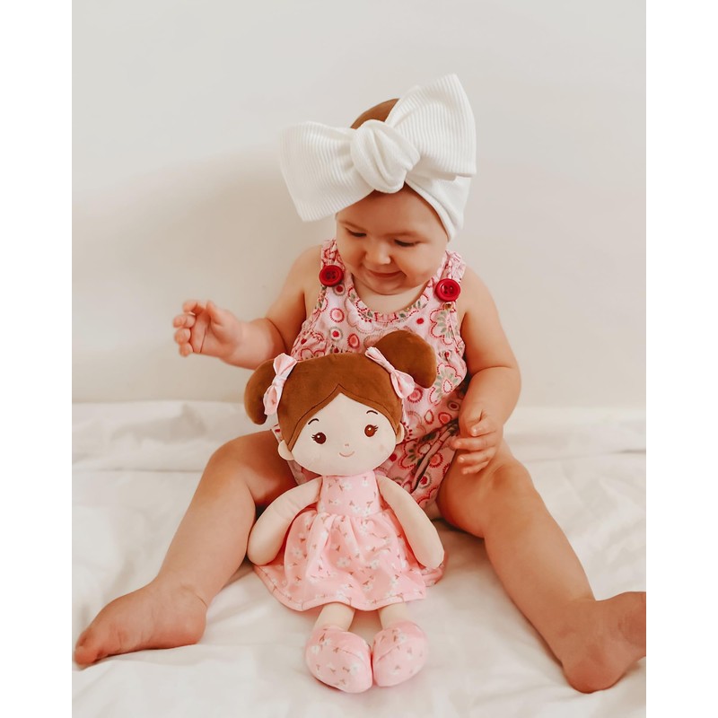 LeyaDoll Soft Baby Doll-12inch-Best Gift for Your Little One-FloraBelle(Pink)