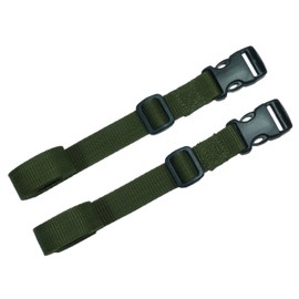Webbing Strap with Quick Release Buckle, Pack of 2 (Olive Green, 1 metre)