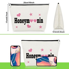 Bride Honeymoon Gifts Makeup Bag Bride to Be Gift Wedding Day Gift for Bride Future Mrs Gifts Bachelor Party Gift Newlywed Gifts Travel Cosmetic Pouch Engagement Gift for Her Bridal Shower Gifts