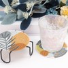 Diamond Painting Coasters, DIY Green Leaves Diamond Art Coaster with