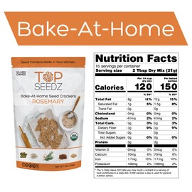 Top Seedz BAKE-AT-HOME Cracker Mix | Rosemary | 6-Pack | Makes 10 ounces of Crackers!