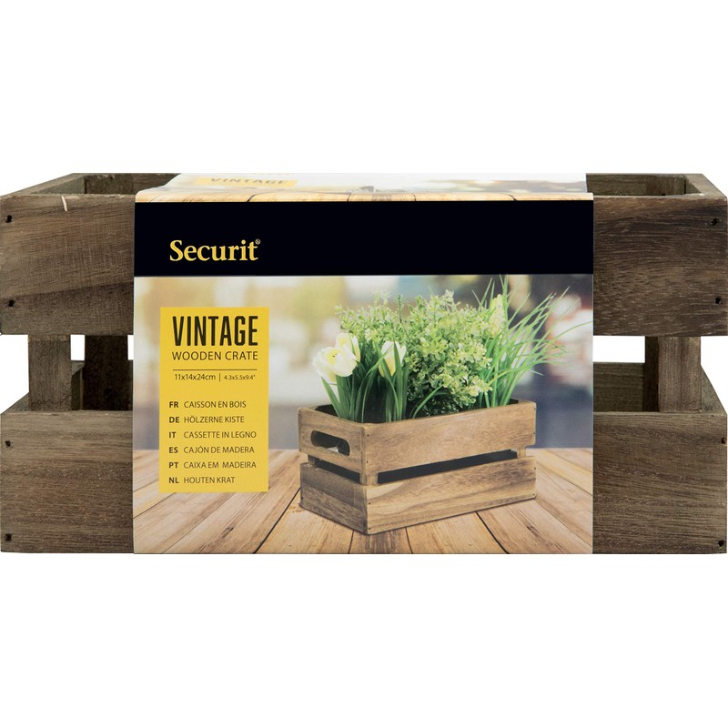 Securit Vintage Mini Wooden Box Table Caddy - 5.5" x