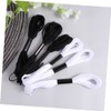 OHPHCALL 100 Rolls DIY Embroidery Thread Black White for Cross