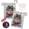 Breeze Decor Patriotic Himalayan Garden Flag Set Wall Hanger Cat