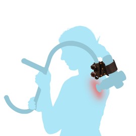 Dorso Dorso Mount for Use with Percussion Massage Guns to Extend Reach