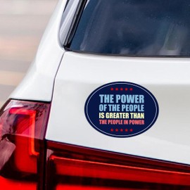The Power of The People Resistance Magnet, Resist Hate Magnet, Anti-Trump, Resist Racism Car Decal, Resist Fascism - 6" x 4.5"