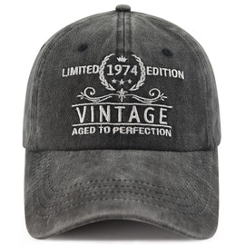 Xpayzere 51th Birthday Gifts for Her Him Women Men, Funny Embroidered Limited Edition 1974 Hat, Adjustable 51 Year Anniversary Birthday Party Decorations Cap