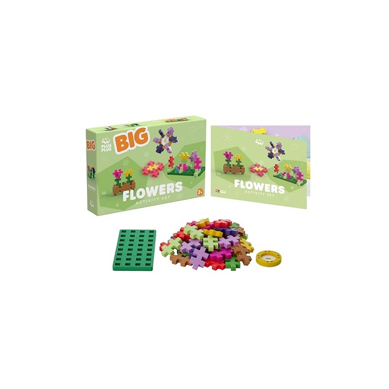 PLUS PLUS Big Activity Set, Flowers, 40 Piece - Construction