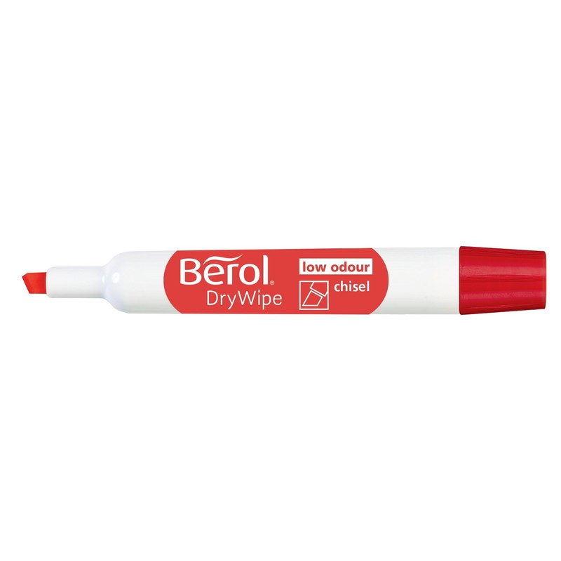 Berol Dry Wipe Whiteboard Marker Pens Chisel Tip Assorted Colours