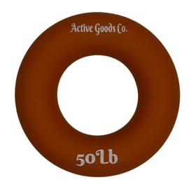 ActiveGoodsCo Hand & Forearm Exerciser - Single ring or Set, Resistance 10-120Lb, Diameter 2.5-3,5in. Visit to see more options (Set of 3-70/90/120Lb) (Single 50Lb-2.5in Brown)