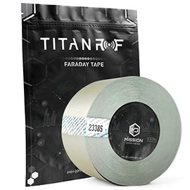 TitanRF Faraday Tape - High-Shielding Conductive Adhesive Tape // Used to Connect TitanRF Fabric Sheets or Seal RF Enclosures (2.5 inch W x 164 feet L)