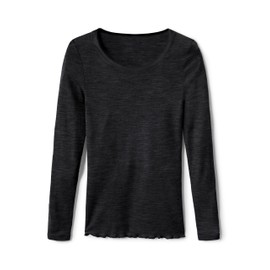 Calida Women's True Confidence Long Sleeve Top, 15435, Black, S