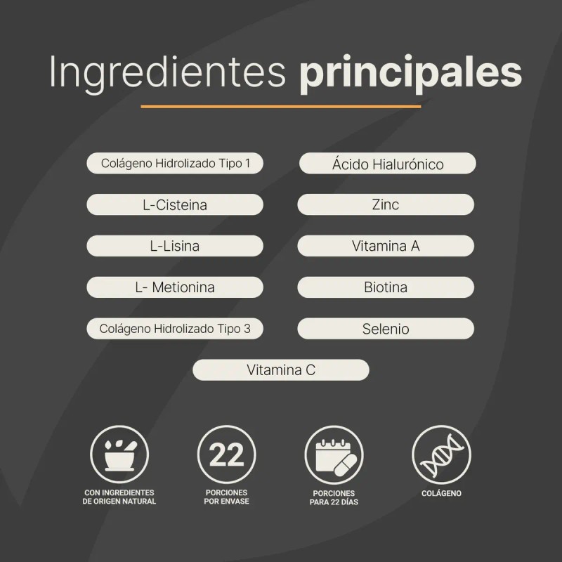 Vitaminas Cabello Mujer Cápsulas Colágeno Life