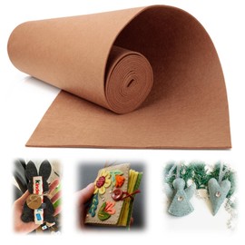 Mbsomnus Felt Sold by the Metre 30 cm x 300 cm x 3 mm Felt Roll Brown Felt Mat Polyester Felt Fabric Sold by the Metre Felt Mats for Cutting DIY Felt Underlay Storage Bag Craft Felt Patchwork Sewing