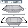 Makerstep Over the Sink Colander Strainer Basket Stainless Steel, For