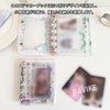 PAVIKE Girls Transparent Sticker Notebook, Sticker, Binder with Clip, Trifold