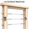 BLIKA 10 Pack 3/16" Cable Railing Swage Threaded Stud Tension