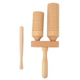 Chinese Bangzi Wooden Cylinder Clapper Treble Bass Percussion Musical Instruments