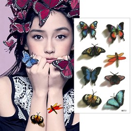 (Fantasy) THE FANTASY Tattoo Sticker Butterfly Butterfly Butterfly-10 [Regular] - 7 Types (hm751)