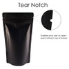 RIGHTPAK Stand Up Pouch Black Matt 25 Pieces 16cm x