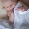 The Wool Company Newborn Cellular Baby Blanket - Satin Trimmed