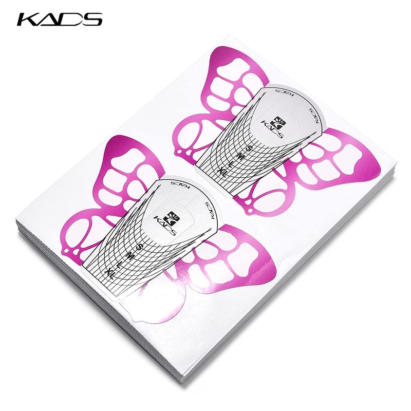 KADS 100pcs Butterfly Nail Extension Forms Self-Adhesive Gel Nail Extension