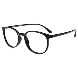 Firmoo Blue Light Glasses for Men and Women, Anti Fatigue Filter, Blue Light and UV400, Frame TR90 for Eye Protection, Black, 0.0