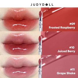 JUDYDOLL Ice Watery Lip Gloss, Mirror Lip Glaze, Glossy Lip Stain, Transfer-Proof, Metal Applicator, Waterproof, Long-Lasting, Moisturizing, Liquid Lipsticks, Plumping, Not Easy To Fade, Makeup, Cosmetics:_#09+#10+#11