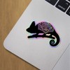 Holographic Decal Stickers of Chameleon Mandalas Flowers Premium Waterproof Vinyl