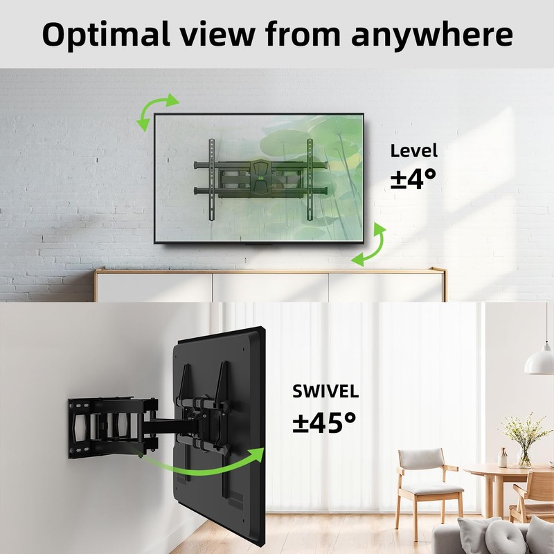 USX MOUNT Full Motion TV Wall Mount for 42-80 Inch