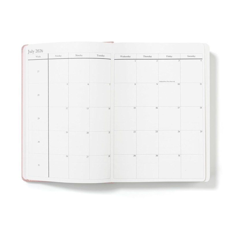 Wykeham's Executive 2026 Daily Journal Planner – Customization Available (Rose,