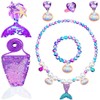 7 Piece Mermaid Jewellery Set for Girls, Mermaid Fin Girls