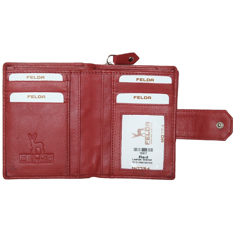 Felda - Damen Geldbörse aus Echtleder - RFID-Blocker - 14