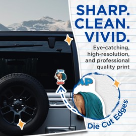 (2 Pack) Sleeping Sloth Stickers - Funny Animal Stickers - Cute Sloth Lover Stickers 5" On Longest Side - Sticks to Smooth Flat Surfaces - Made in USA - BMCS12504