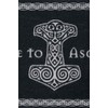 Gate To Asgard Door Mat black-white