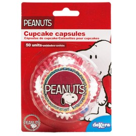 Snoopy 339243 Pack of 50 cupcake cases paper 5 X 5 X 3 Cm Brown