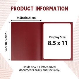 gisgfim 15Pcs Certificate Holders Diploma Covers Single Sided Gold Foil Border Award Certificate Covers for Letter Size 8.5x11 Certificates Cardstock Document Papers Storage Organizer (Maroon)