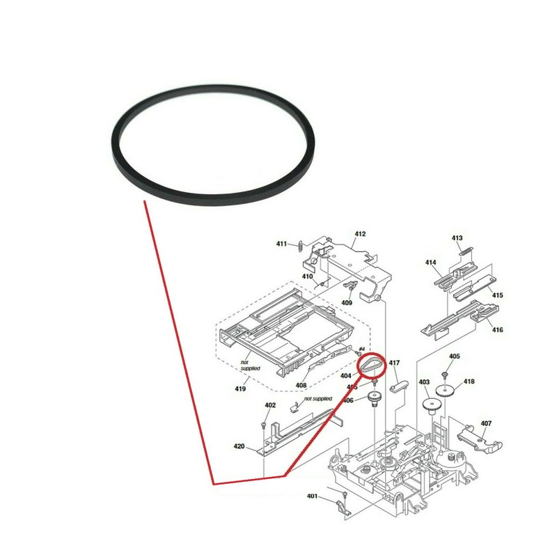 MiniDisc Loading Drive Rubber Belt Compatible With Sony COMPACT Hi-Fi