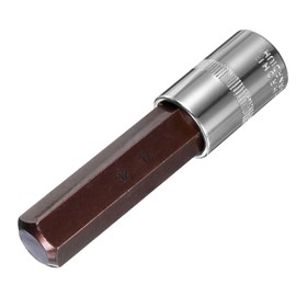 Sourcingmap 1/2" Drive x H17 (17mm) Hex Bit Socket, S2 Steel Bits CR-V Sockets 4" Length Use with Ratchet Wrench, Slide Bar, Extension Rod