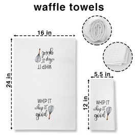 Buildinest Funny Kitchen Towels and Dishcloths, 1 Set Dish Towels for Washing Drying Dishes, Decorative Hand Tea Towels for Birthday Housewarming Hostess Wedding Shower Christmas Gifts-A42