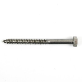 DAUMLINK® 25 hexagon wood screws made of rust-proof stainless steel DIN 571 (pack of 25) for secure attachments in wood construction (M5 x 60 mm)