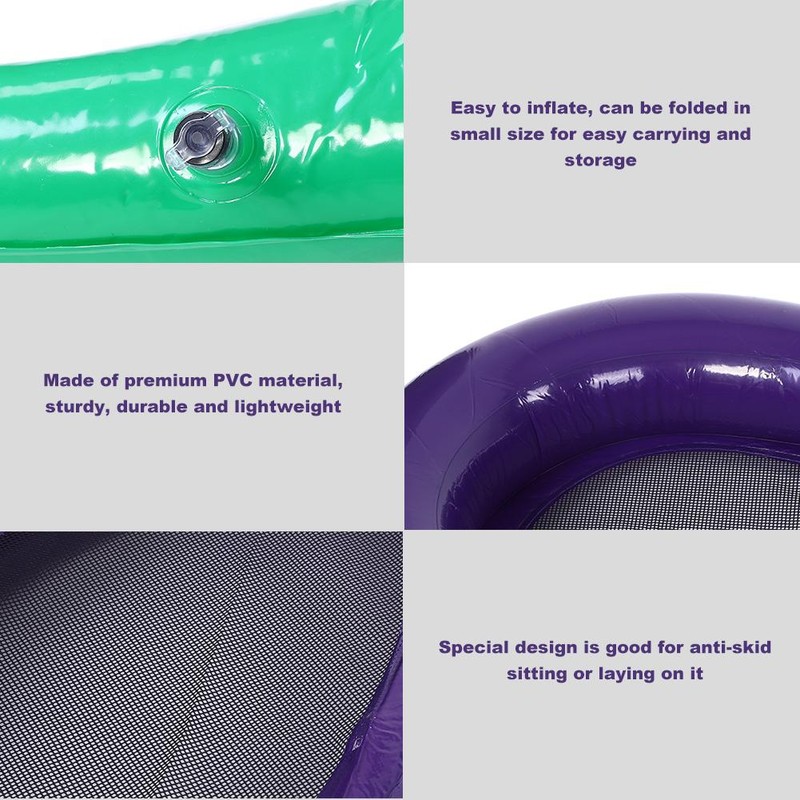 PVC Eggplant Shape Air Matress Swimming Pool Beach Inflatable Float