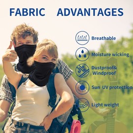 SHEVERCH 2 pack Pink Neck Gaiter Mask for Men Women UV Sun Protection Windproof Gator Face Cover Scarf Fishing Cycling Hiking Ski