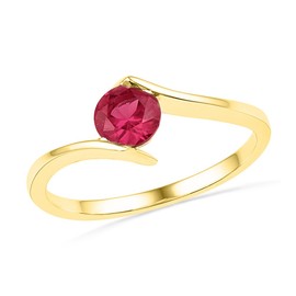 0.70ctw Lab Created Ruby Engagement Ring