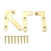 MTQY 4PCS Gold L Shape Hidden Hinge with Screw Cabinet