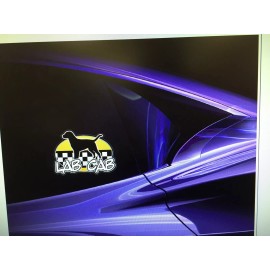 LOT OF 2 - "LAB CAB" Labrador Retriever Dog Sticker Vehicle/Window 4"x 6"