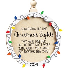 Christmas Ornaments Coworker Gifts 2024 - Christmas, Thank You, Appreciation Gifts for Coworkers, Friends - Going Away, Farewell Gifts for Coworkers, Colleague - White Elephant Gifts (Coworker)