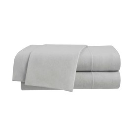 Vellux Solid Jersey Knit 4-Piece Full Size Sheet Set - Cotton Blend - Solid Sheet Set - Ultra-Soft & Cozy T-Shirt - Bed Sheet Set - Deep Pocket - Easy Care - Grey Sheet Set (Full, Grey)