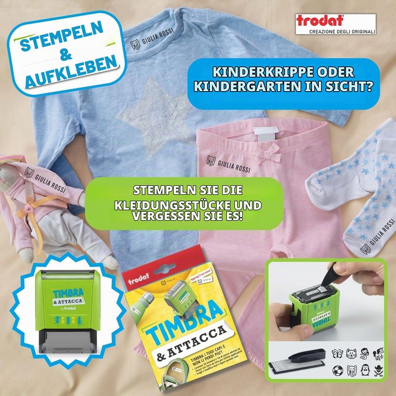 Trodat Stamp & Stick, Fabric Section Set, Drawing Series and