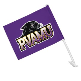 Prairie View A&M Primary Logo Car Truck Flag with Window Clip On Pole Holder